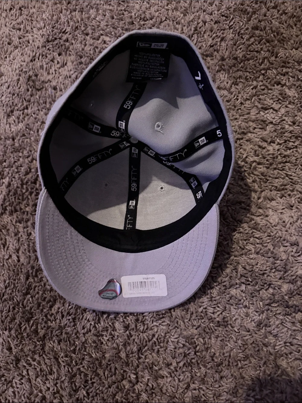 New Era Kids Light Gray NY 59FIFTY Fitted Cap